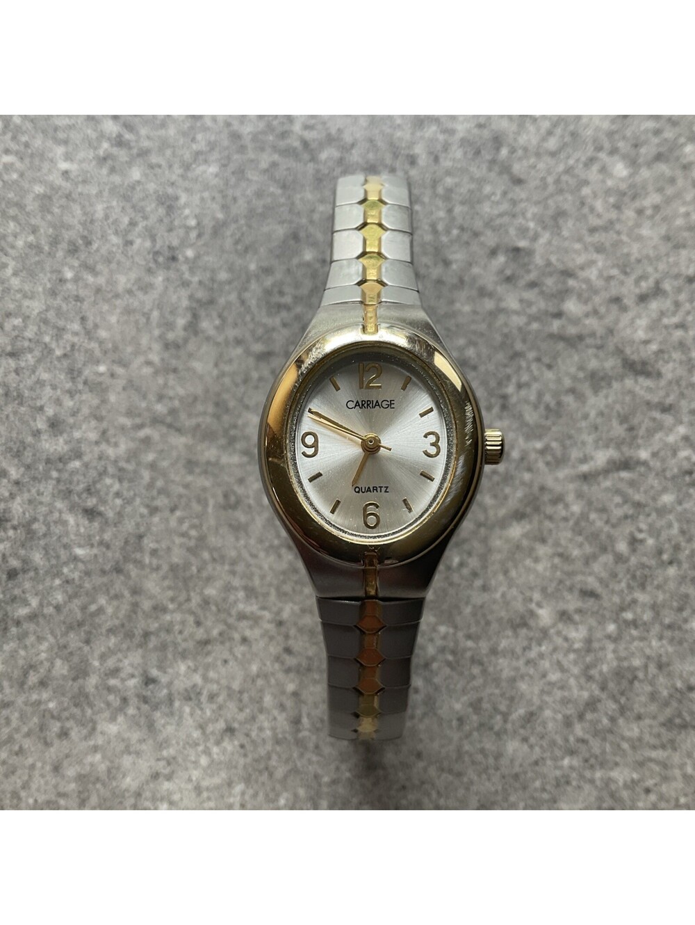 Carriage by Timex Womens Watch Two Tone Case and Band W/Silver Dial A17